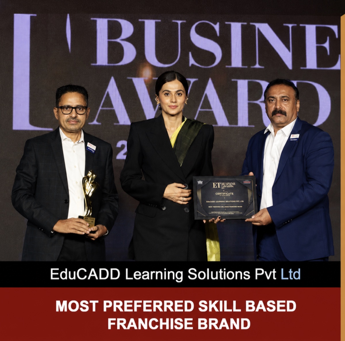 ET Business Awards — EduCADD Most Preferred Skill Based Franchise Brand