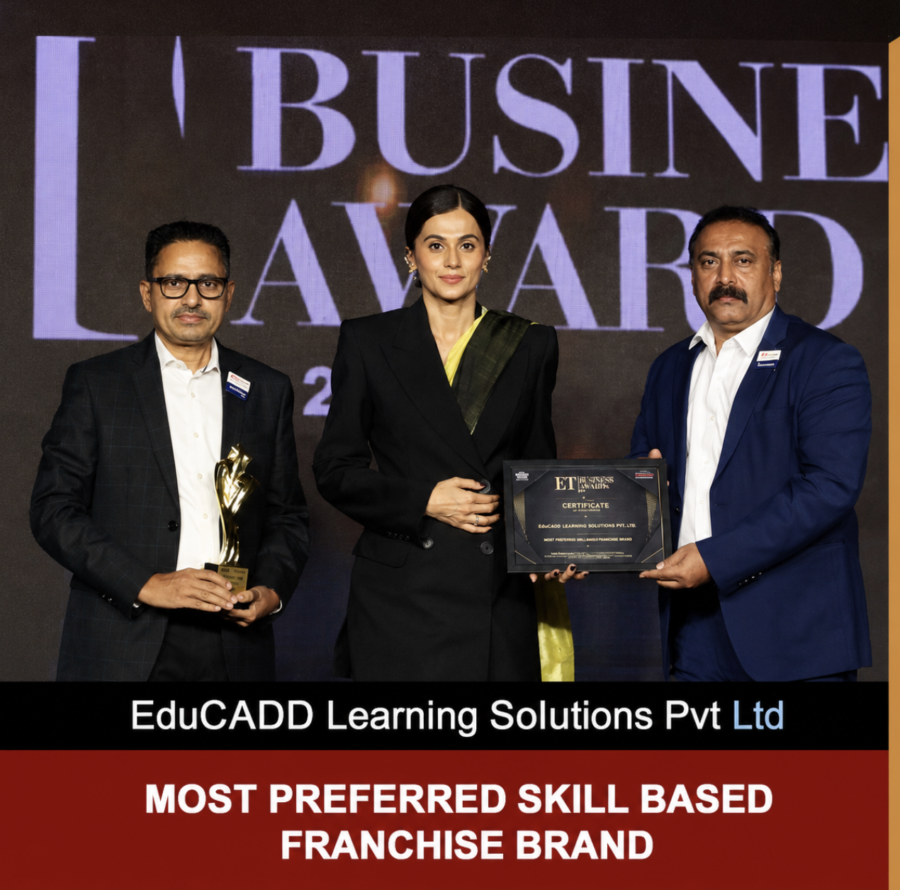ET Business Awards — EduCADD Most Preferred Skill Based Franchise Brand